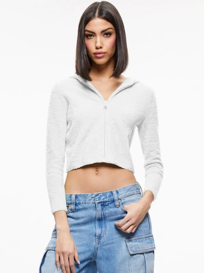 LIDELL CROPPED ZIP UP HOODIE